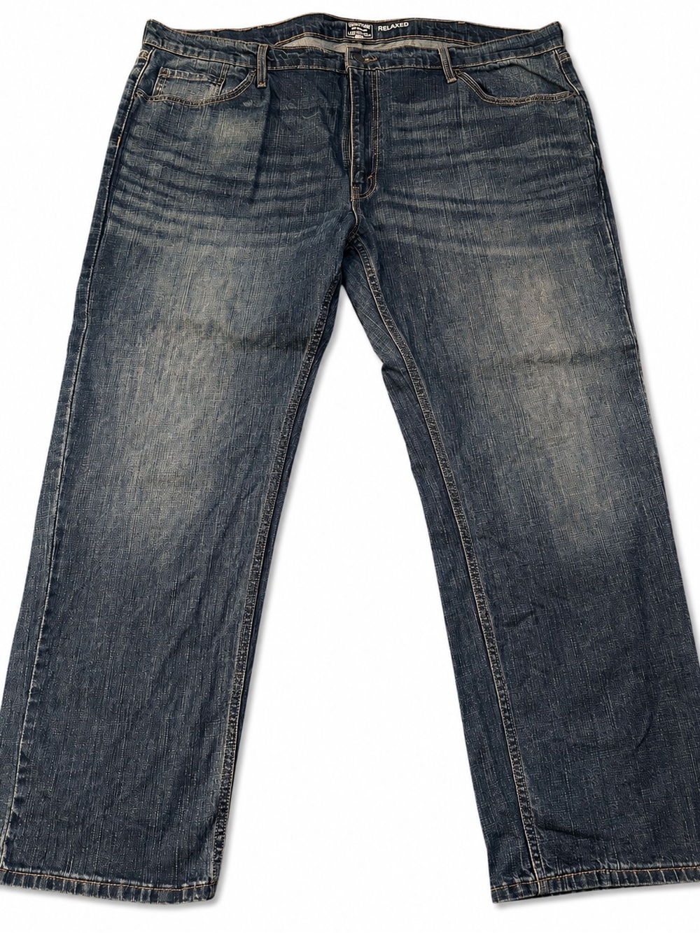 Signature by Levi Strauss Men's Washed Blue Relaxed Jeans